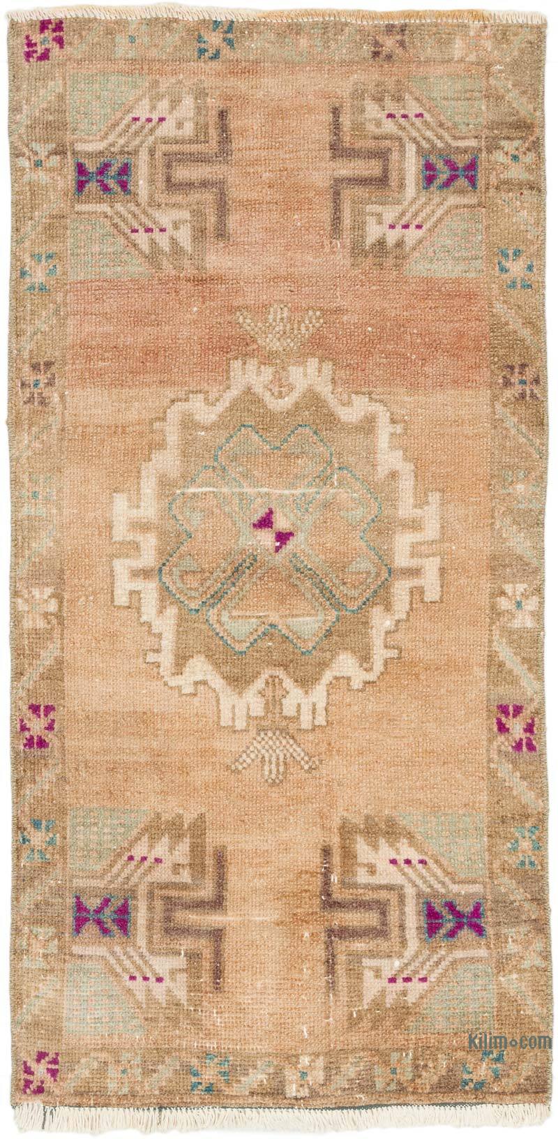 Alfombra Vintage Turca Anudada a Mano - 50 cm x 100 cm - K0074706