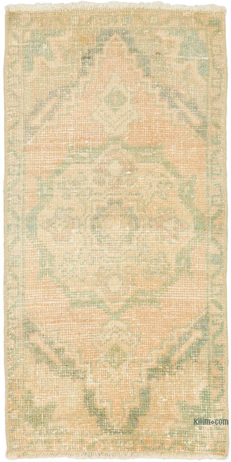 Vintage Turkish Hand-Knotted Rug - 1' 7" x 3' 2" (19" x 38") - K0074707