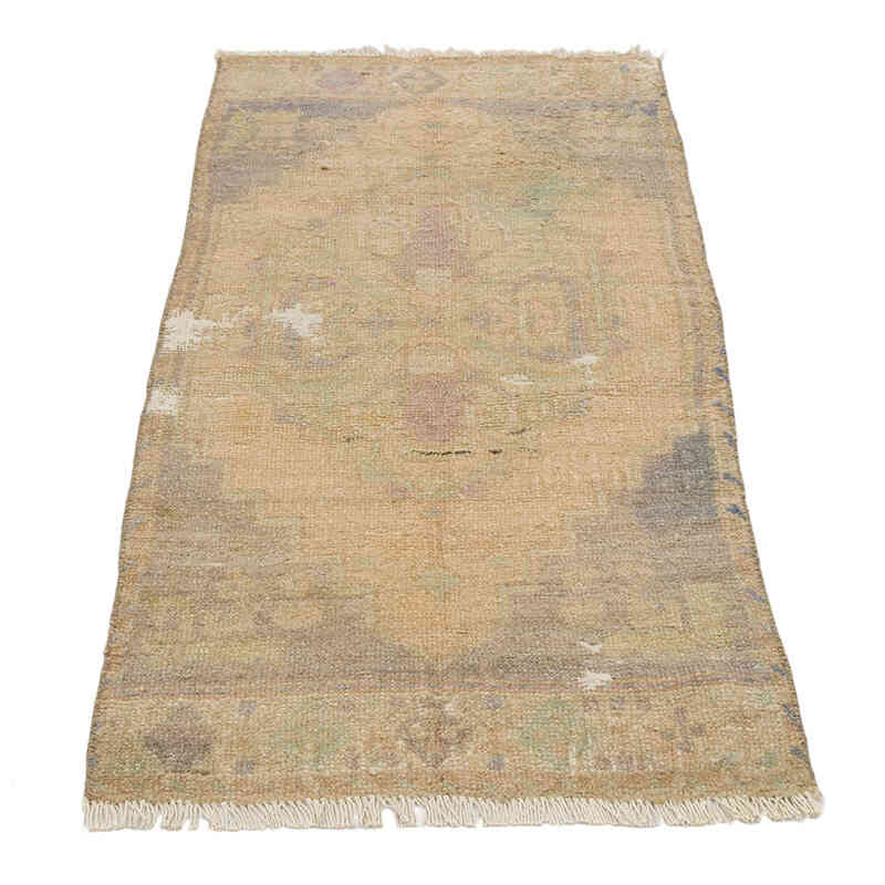 Alfombra Vintage Turca Anudada a Mano - 52 cm x 114 cm - K0074709