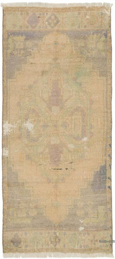 Vintage Turkish Hand-Knotted Rug - 1' 8" x 3' 9" (20" x 45")