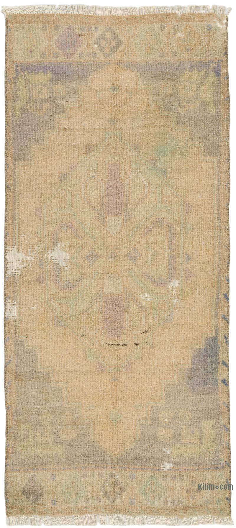 Alfombra Vintage Turca Anudada a Mano - 52 cm x 114 cm - K0074709