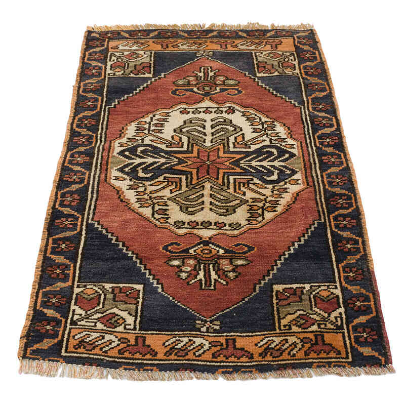 Vintage Turkish Hand-Knotted Rug - 1' 11" x 3' 3" (23" x 39") - K0074715