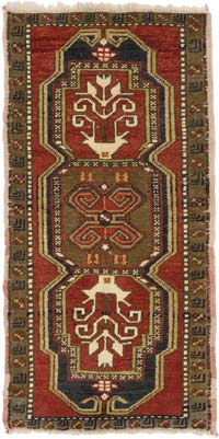 El Dokuma Vintage Halı - 51 cm x 100 cm