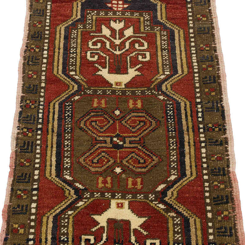 Alfombra Vintage Turca Anudada a Mano - 51 cm x 100 cm - K0074718