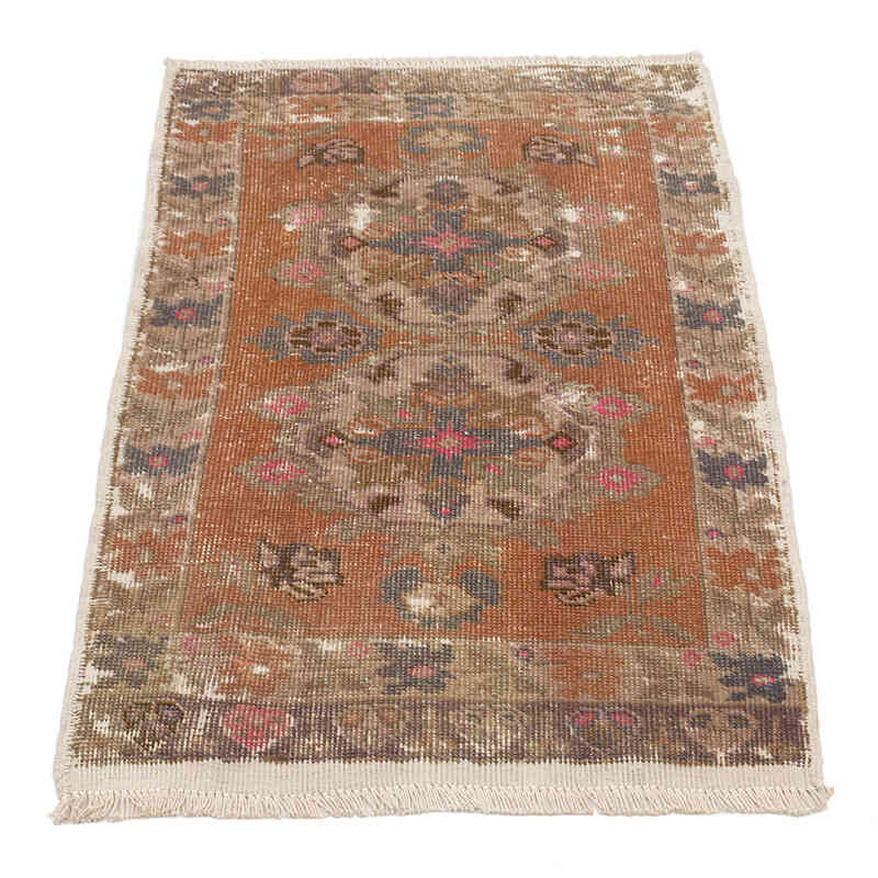 El Dokuma Vintage Halı - 56 cm x 94 cm - K0074719