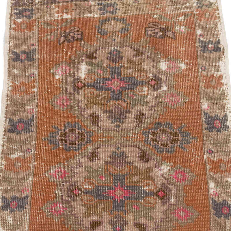 El Dokuma Vintage Halı - 56 cm x 94 cm - K0074719