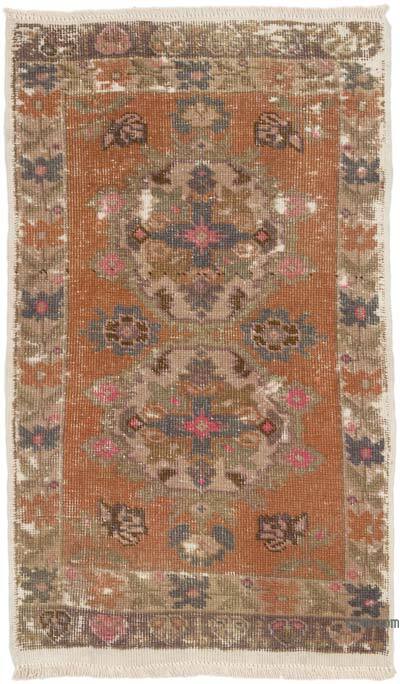 El Dokuma Vintage Halı - 56 cm x 94 cm