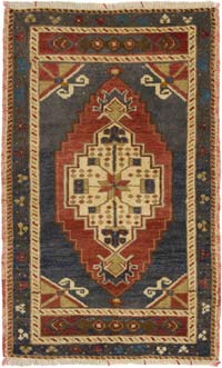 El Dokuma Vintage Halı - 55 cm x 88 cm