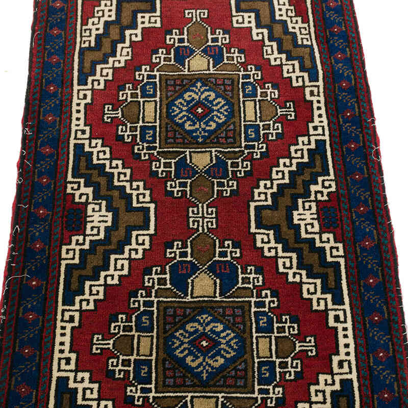 Alfombra Vintage Turca Anudada a Mano - 55 cm x 110 cm - K0074727