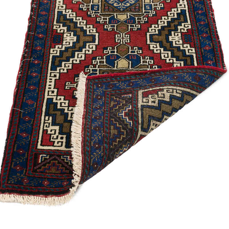 Alfombra Vintage Turca Anudada a Mano - 55 cm x 110 cm - K0074727