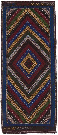 Vintage Anatolian Jijim Rug - 1' 8" x 3' 9" (20" x 45")
