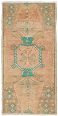 El Dokuma Vintage Halı - 50 cm x 100 cm