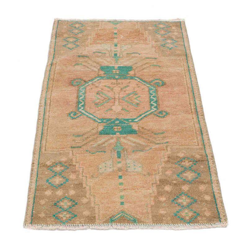 Vintage Turkish Hand-Knotted Rug - 1' 8" x 3' 3" (20" x 39") - K0074729
