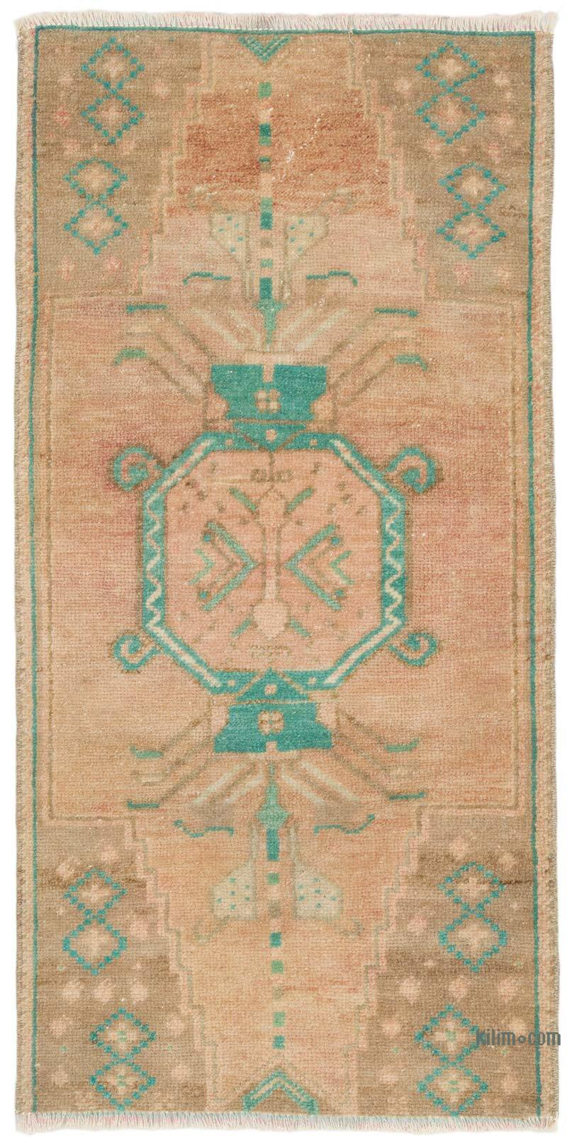 Vintage Turkish Hand-Knotted Rug - 1' 8" x 3' 3" (20" x 39") - K0074729