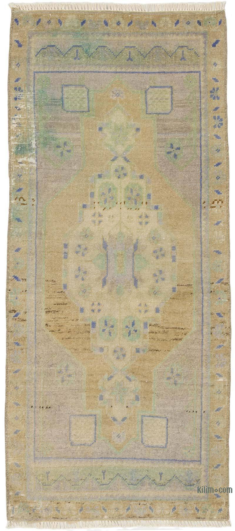 Vintage Turkish Hand-Knotted Rug - 1' 8" x 3' 9" (20" x 45") - K0074732