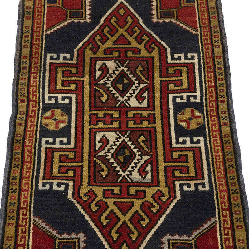 Alfombra Vintage Turca Anudada a Mano - 48 cm x 110 cm - K0074733