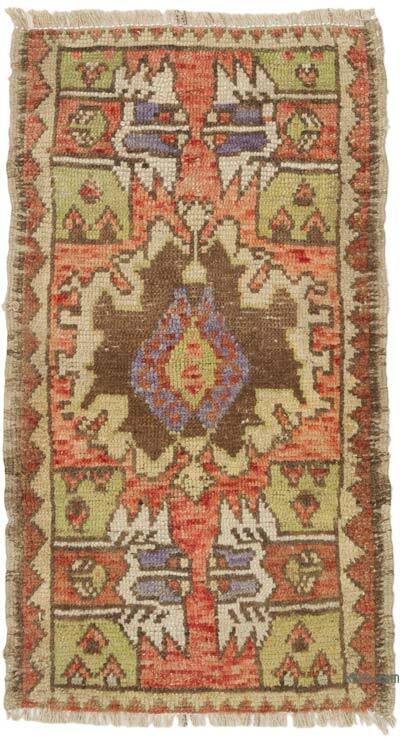 El Dokuma Vintage Halı - 45 cm x 83 cm