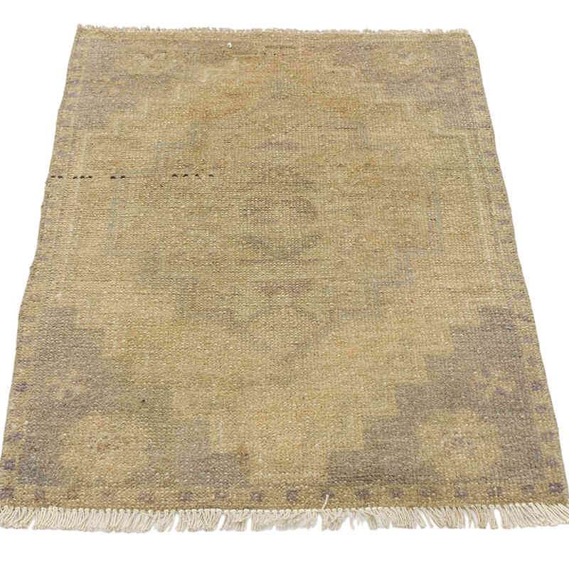 Alfombra Vintage Turca Anudada a Mano - 52 cm x 85 cm - K0074744