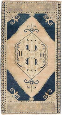 El Dokuma Vintage Halı - 49 cm x 91 cm