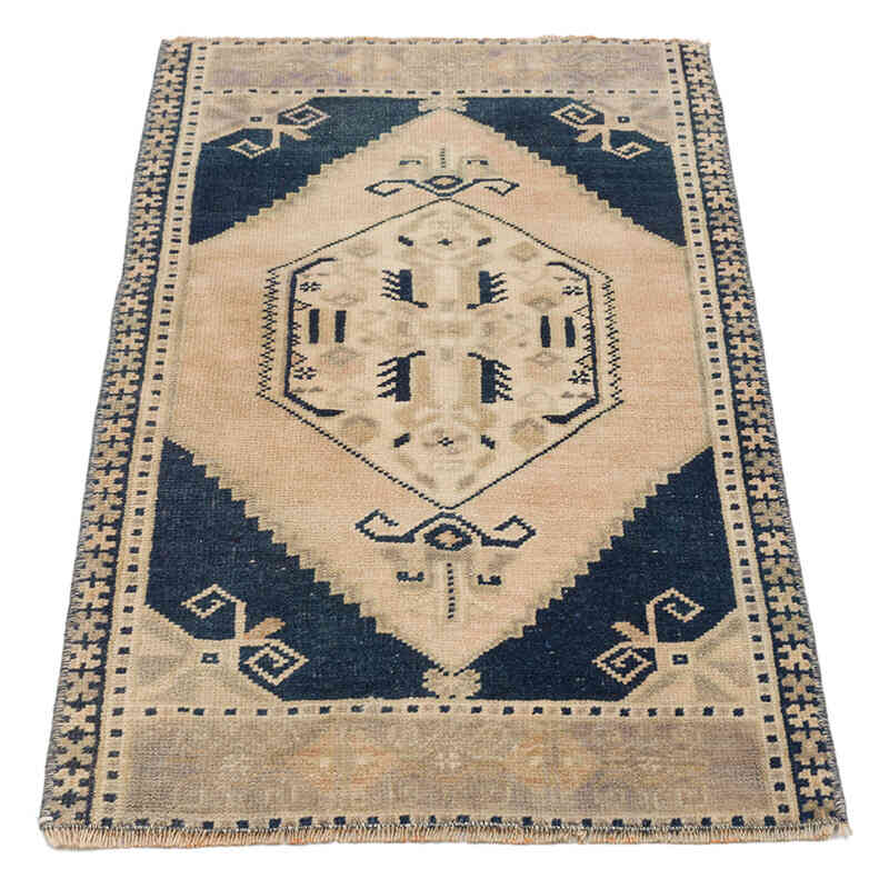 Vintage Turkish Hand-Knotted Rug - 1' 7" x 3'  (19" x 36") - K0074758