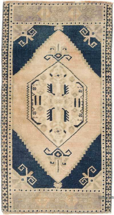 Alfombra Vintage Turca Anudada a Mano - 49 cm x 91 cm