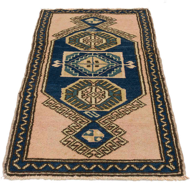 Vintage Turkish Hand-Knotted Rug - 2'  x 3' 9" (24" x 45") - K0074760