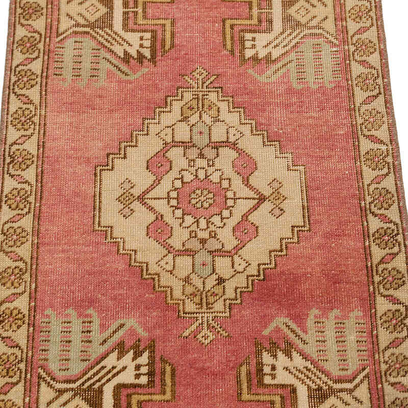 Alfombra Vintage Turca Anudada a Mano - 49 cm x 96 cm - K0074761