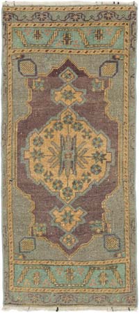 El Dokuma Vintage Halı - 44 cm x 97 cm