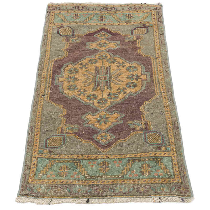 Vintage Turkish Hand-Knotted Rug - 1' 5" x 3' 2" (17" x 38") - K0074763