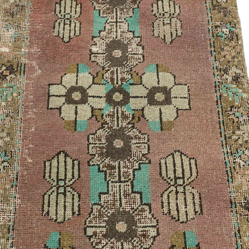 Alfombra Vintage Turca Anudada a Mano - 46 cm x 112 cm - K0074765
