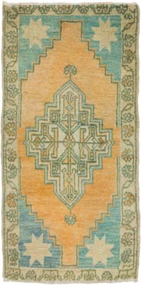 El Dokuma Vintage Halı - 47 cm x 94 cm