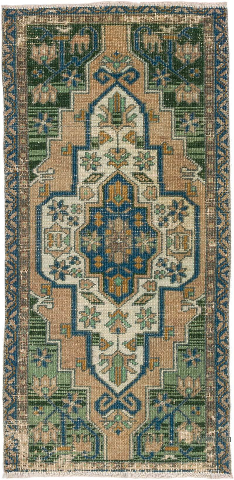 Alfombra Vintage Turca Anudada a Mano - 50 cm x 104 cm - K0074770