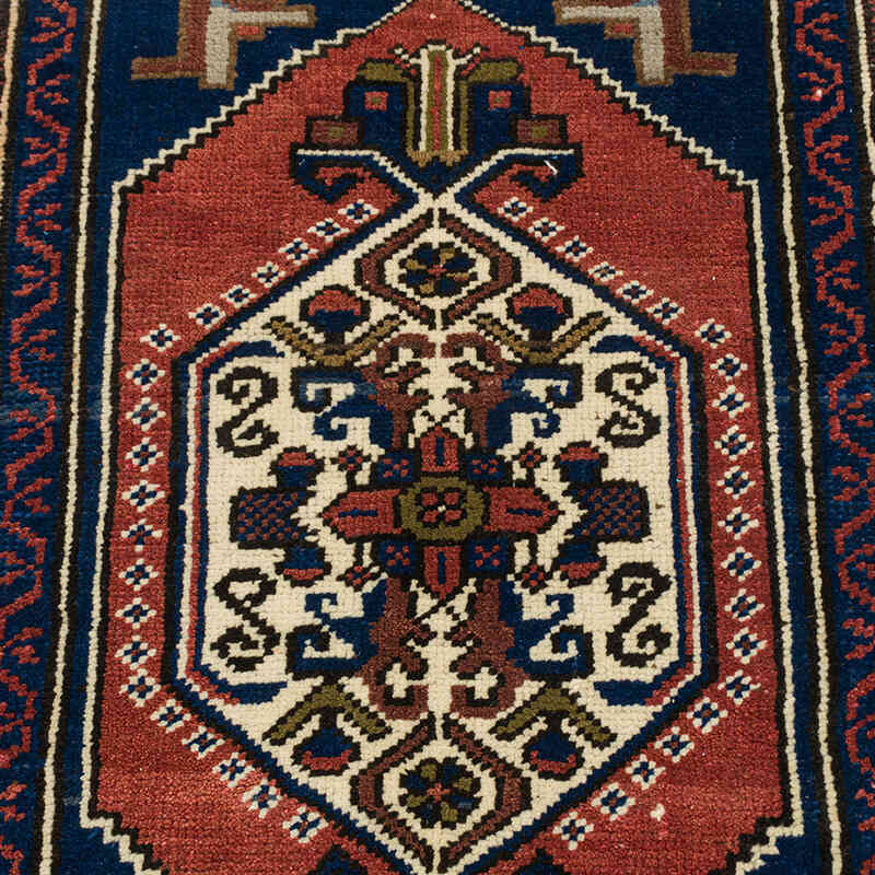 Alfombra Vintage Turca Anudada a Mano - 53 cm x 93 cm - K0074771