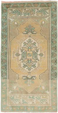 El Dokuma Vintage Halı - 52 cm x 98 cm