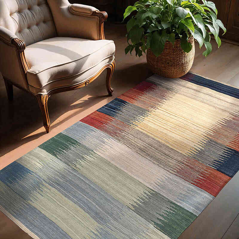 Nueva Alfombra Kilim - 145 cm x 205 cm - K0074781