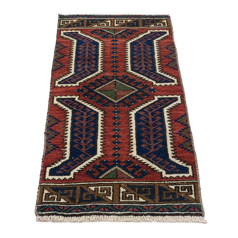 Vintage Turkish Hand-Knotted Rug - 1' 5" x 3' 7" (17" x 43") - K0074818
