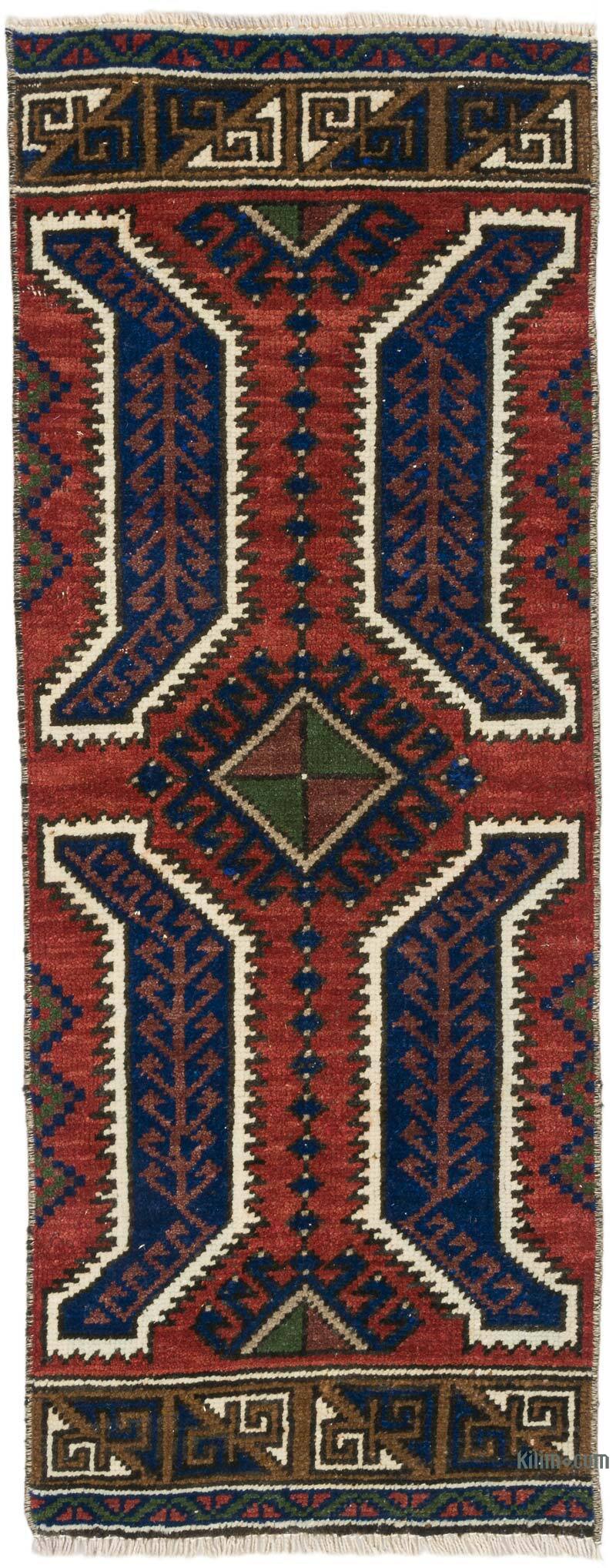 Vintage Turkish Hand-Knotted Rug - 1' 5" x 3' 7" (17" x 43") - K0074818