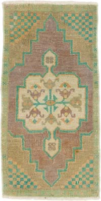 El Dokuma Vintage Halı - 46 cm x 90 cm