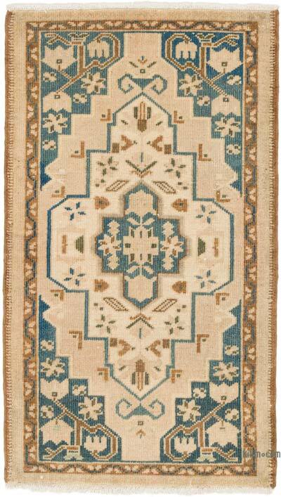 Vintage Turkish Hand-Knotted Rug - 55 cm x 95 cm