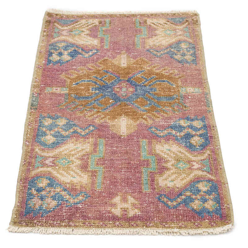 Alfombra Vintage Turca Anudada a Mano - 45 cm x 82 cm - K0074823