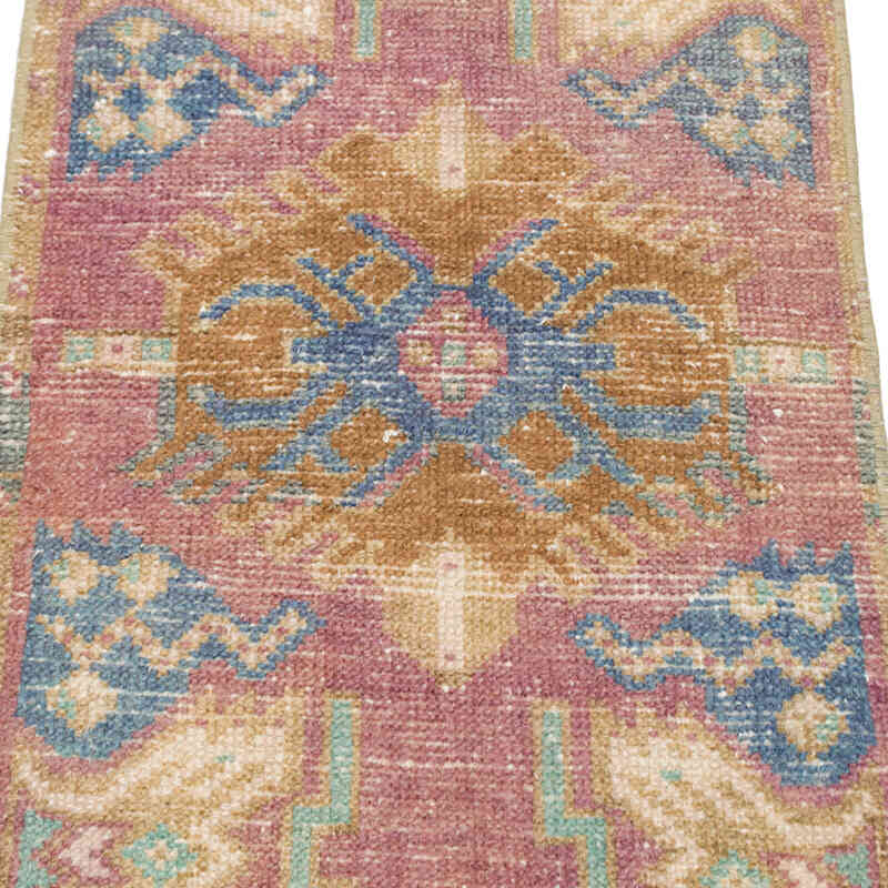Alfombra Vintage Turca Anudada a Mano - 45 cm x 82 cm - K0074823