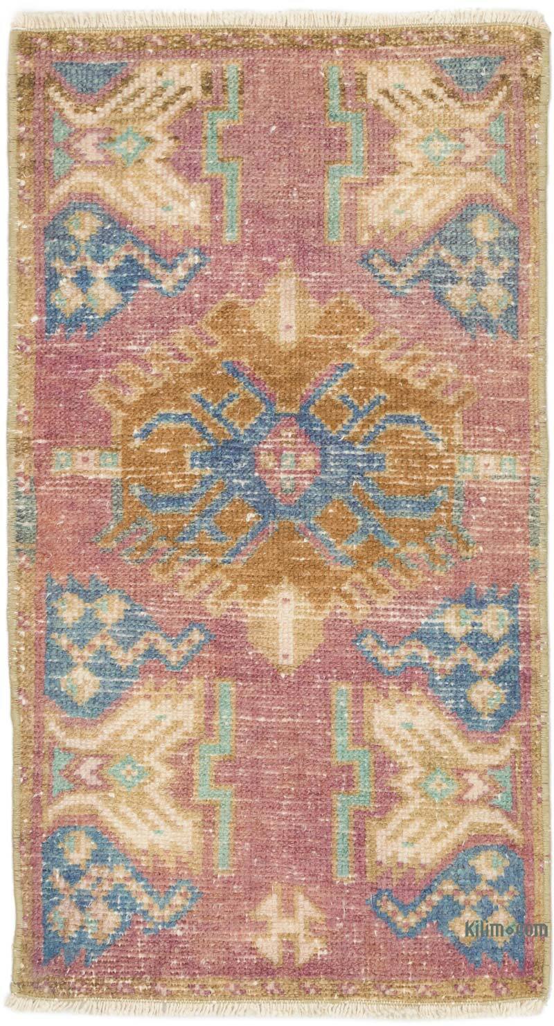 Alfombra Vintage Turca Anudada a Mano - 45 cm x 82 cm - K0074823