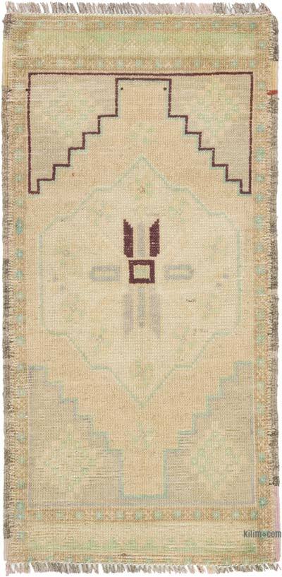 Alfombra Vintage Turca Anudada a Mano - 49 cm x 99 cm