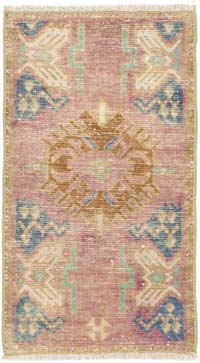 El Dokuma Vintage Halı - 46 cm x 84 cm