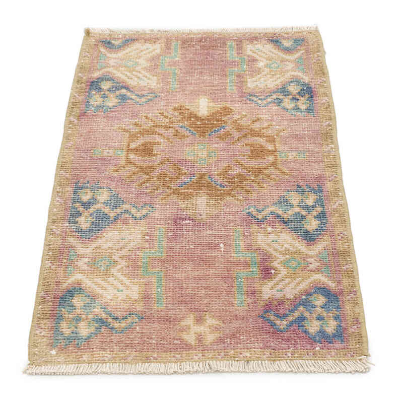 Alfombra Vintage Turca Anudada a Mano - 46 cm x 84 cm - K0074834