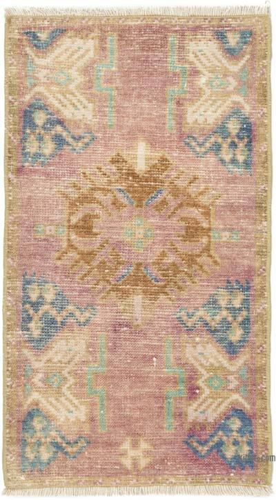 El Dokuma Vintage Halı - 46 cm x 84 cm