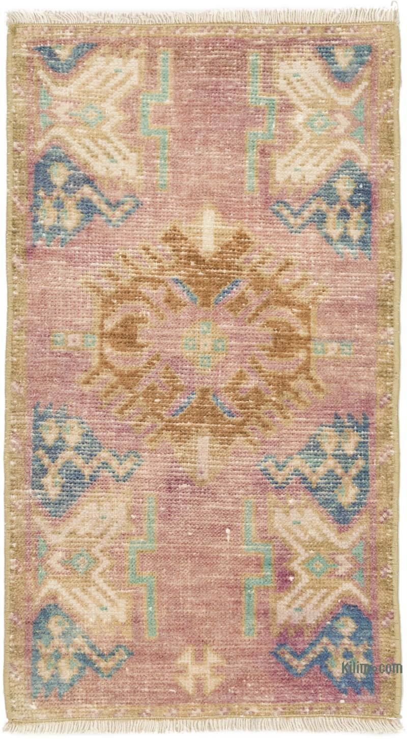 Alfombra Vintage Turca Anudada a Mano - 46 cm x 84 cm - K0074834