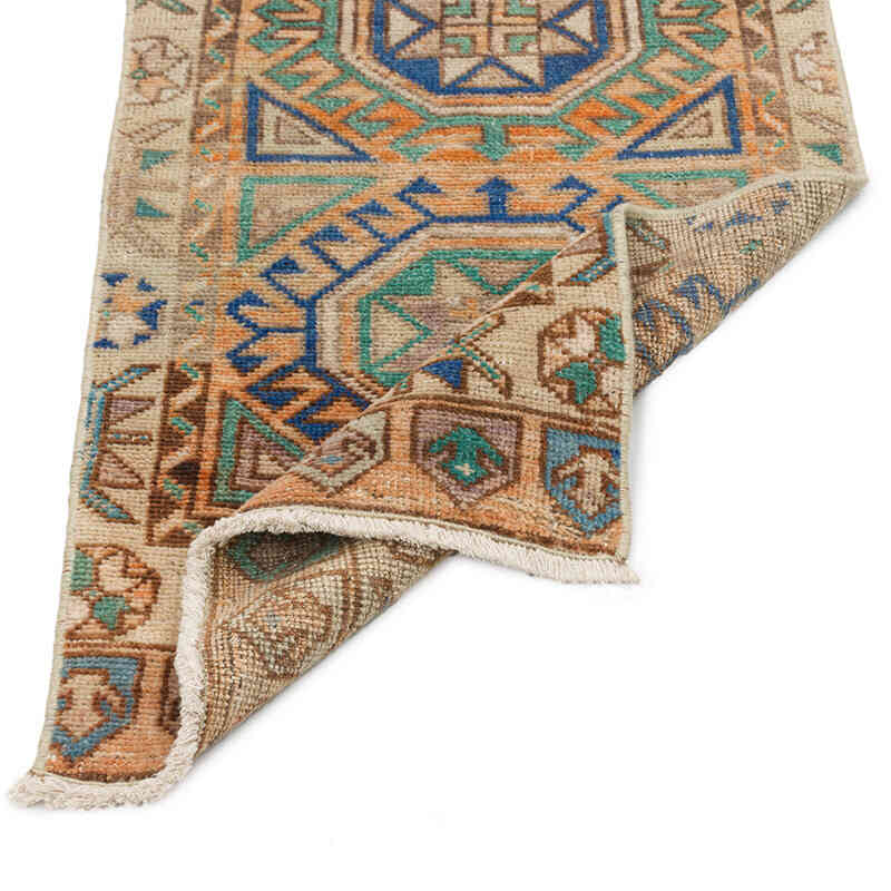 Alfombra Vintage Turca Anudada a Mano - 50 cm x 126 cm - K0074838
