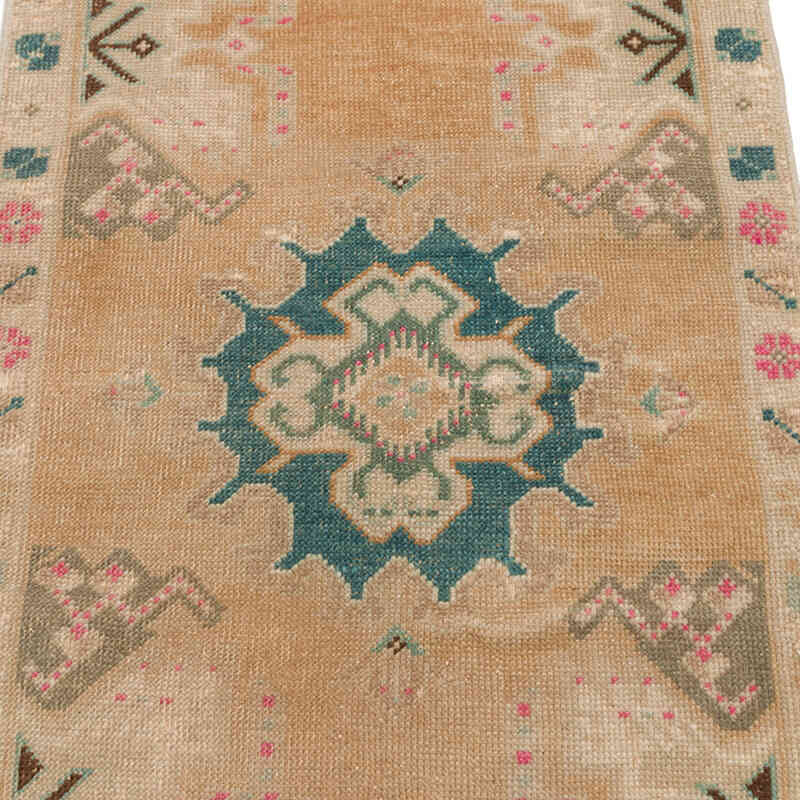 Alfombra Vintage Turca Anudada a Mano - 54 cm x 114 cm - K0074843
