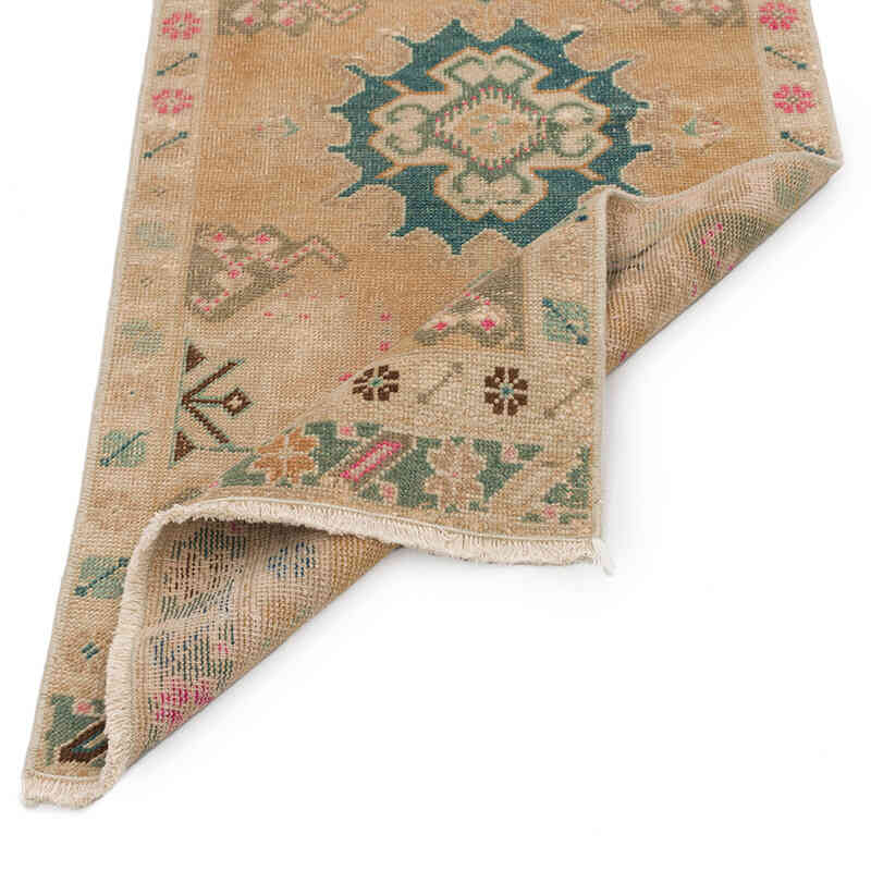 Alfombra Vintage Turca Anudada a Mano - 54 cm x 114 cm - K0074843